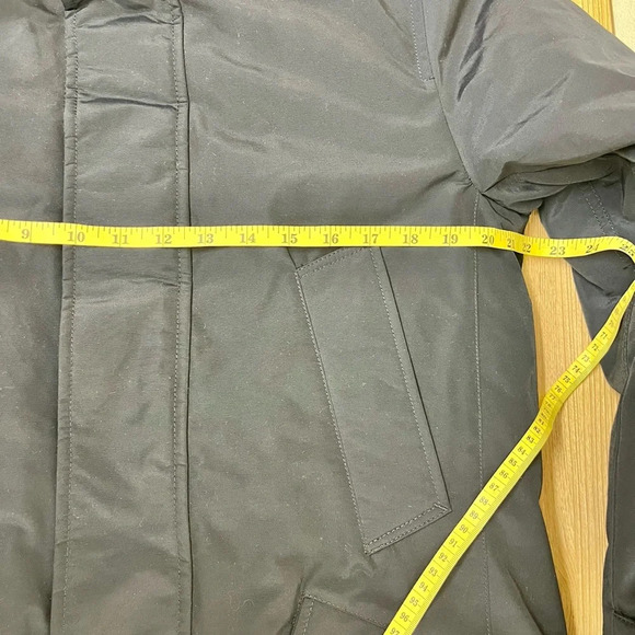 Woolrich Polar Parka in Ramar Cloth with High Collar and Fur Trim in Melton Blue - Picture 14 of 16